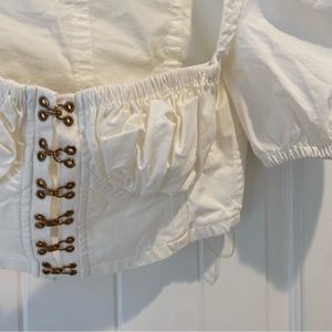 House of CB Puffy Sleeve Crop Top